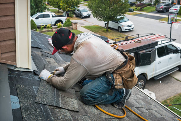 Professional Gutter Repair And Installation technician working in Harpersville, AL